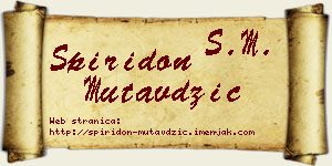 Spiridon Mutavdžić vizit kartica